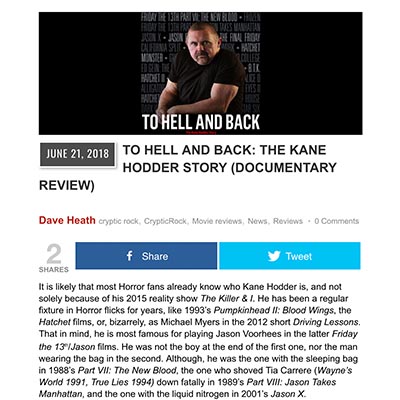 TO HELL AND BACK: THE KANE HODDER STORY (DOCUMENTARY REVIEW)